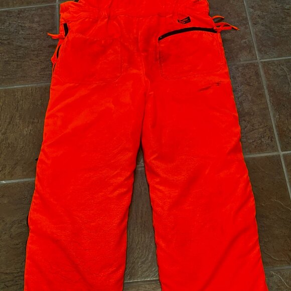 Mount' N Prairie Men's L Blaze Orange Insulated Hunting/Work/Hiking Bib Overalls - Picture 9 of 9